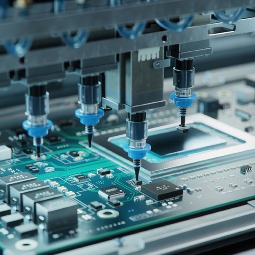 Automatisierte Fertigungslinie in der Industrie